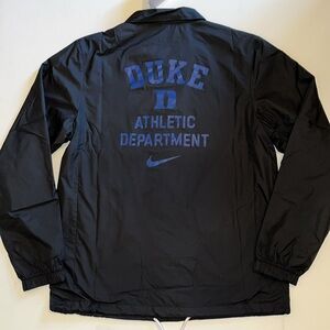 M Nike Men’s Coaches Jacket Repel Duke Blue Devils Button Up black Fj8959 NWT